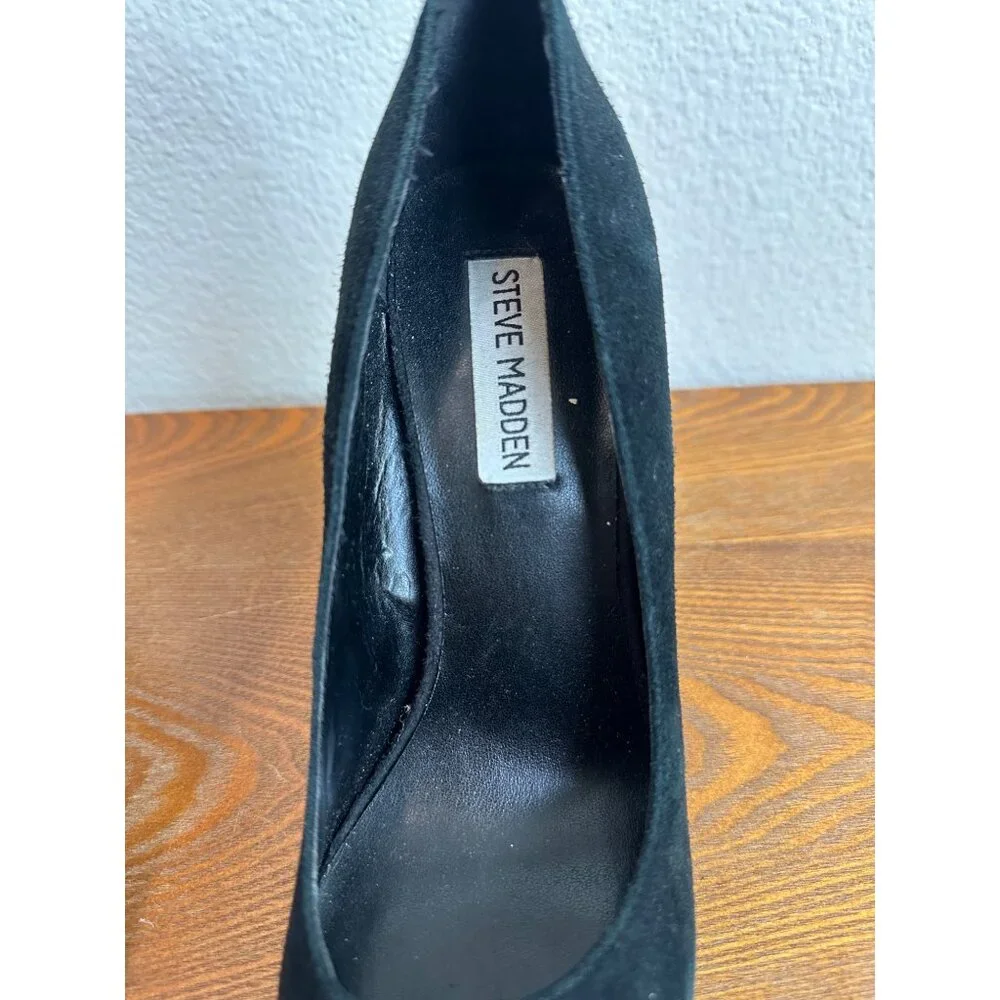 Steve Madden 7M Stylist Stiletto High Heel Pump Shoes Black